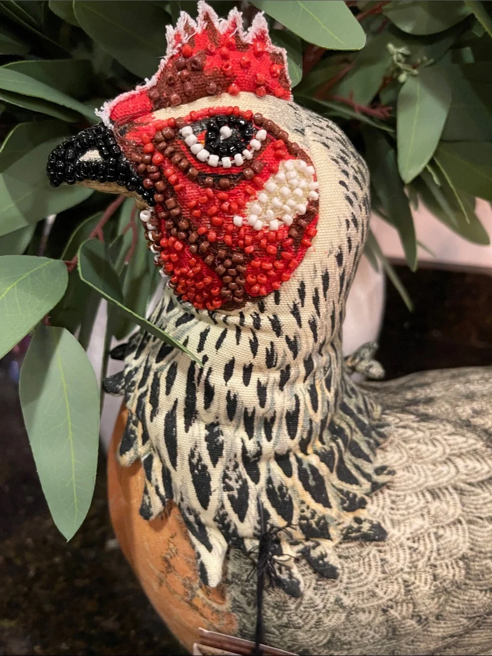 John Derian for Target Beaded  Chicken Pillow